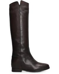 Julie Dee - Round-Toe Leather Boots - Lyst