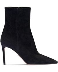 Prada - Logo-plaque Suede Ankle Boots - Lyst