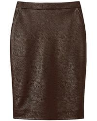 Twinset - Faux Leather Midi Skirt - Lyst