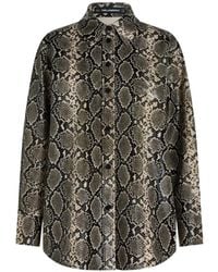 KARL LAGERFELD - Faux-Python Overshirt - Lyst