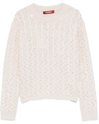 Max Mara - Verzierter Pullover mit Zopfmuster - Lyst