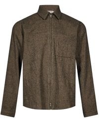 Another Aspect - Check-Pattern Zip-Up Overshirt - Lyst