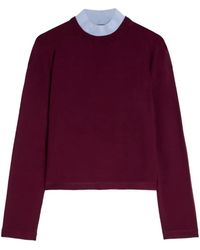 Jil Sander - Lightweight Wool Mock-Neck Sweater - Lyst