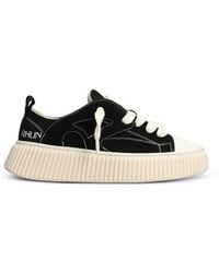 Rhun - Round Toe Suede Sneakers - Lyst