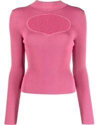 STAUD - Ribbed-Knit Cut-Out Jumper - Lyst