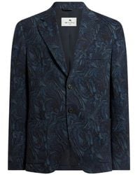 Etro - Paisley-Motif Single-Breasted Blazer - Lyst