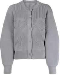 JNBY - Ribbed Crew Neck Cardigan - Lyst