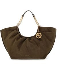 MICHAEL Michael Kors - Large Indie Logo-Charm Ruched-Detailing Tote Bag - Lyst