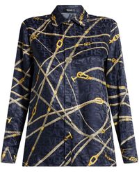Versace - Camisa Greca Nautical con manga larga - Lyst
