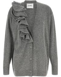 Nude - Ruffled V-Neck Cardigan - Lyst