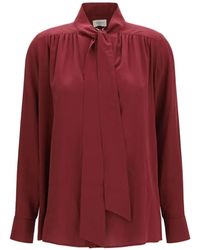 Jacob Cohen - Gesmockte Blouse Met Strikdetail - Lyst