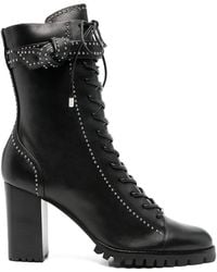 Alexandre Birman - Stud-Embellished Lace-Up Boots - Lyst