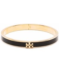 Tory Burch - Woman's Kira Black Brass Bracelet - Lyst