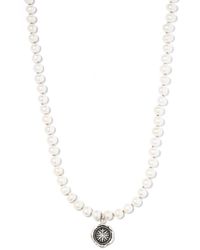 Pyrrha Direction Halskette mit Perlenanhänger - Weiß