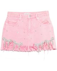 Loulou - Falda corta con apliques de strass - Lyst