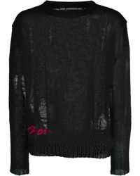 ANDERSSON BELL - Distressed-Effect Mohair-Blend Jumper - Lyst