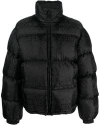 Moschino - All-Over Logo Print Padded Jacket - Lyst