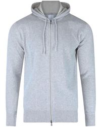Eleventy - Zip-Up Cashmere Hoodie - Lyst