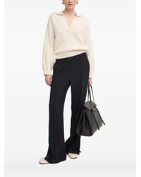 Liviana Conti - Gerippter Pullover mit Poloshirtkragen - Lyst
