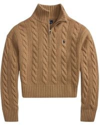 Polo Ralph Lauren - Pull Col Montant En Laine Et En Cachemire Femme - Lyst