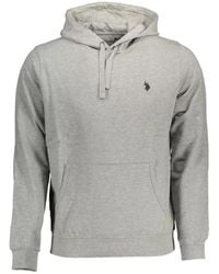 U.S. POLO ASSN. - Logo-Embroidered Kangaroo-Pocket Hoodie - Lyst
