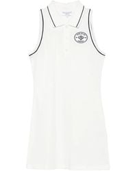 Sporty & Rich - Vestido corto con cuello de polo y logo bordado - Lyst