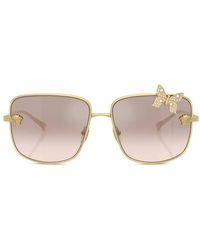 Versace - Zonnebril Met Logoprint - Lyst