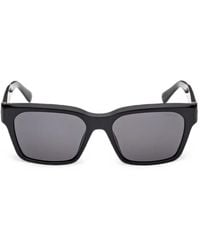 GUESS EYEWEAR - Logo-Plaque Square-Frame Sunglasses - Lyst
