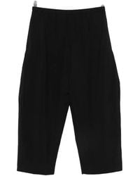 KHAITE - Roma Elasticated-Waistband Cropped Trousers - Lyst
