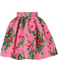 Carolina Herrera - Floral-print Full Skirt - Lyst