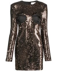Genny - Sequin-Embellished Long-Sleeved Dress - Lyst