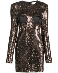 Genny - Abito A Maniche Lunghe Con Paillettes - Lyst