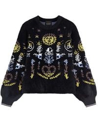 Scotch & Soda - Graphic-Intarsia Brushed-Knit Sweater - Lyst