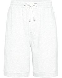 Brunello Cucinelli - Drawstring-Waist Jersey Track Shorts - Lyst