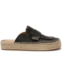 JW Anderson - Leather Espadrille Loafer Mules - Lyst