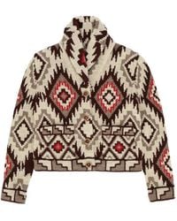Fortela - Lydie Geometric-Pattern Buttoned Cardigan - Lyst