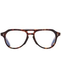 Cutler and Gross - Lunettes De Vue À Effet Écaille De Tortue - Lyst