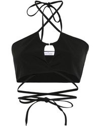 ROKH - Crossover-straps Cropped Top - Lyst