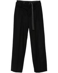Sacai - Belted Wide-Leg Trousers - Lyst