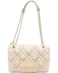 Love Moschino - Quilted Logo-Plaque Shoulder Bag - Lyst