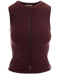 Patrizia Pepe - Braided-Detail Sleeveless Top - Lyst