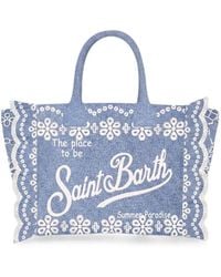 MC2 Saint Barth - Vanity Broderie-Anglaise Tote Bag - Lyst