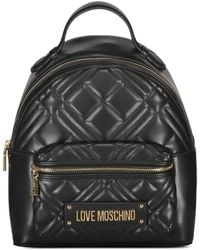 Love Moschino - Logo-Plaque Quilted Backpack - Lyst