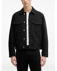ARMANI EXCHANGE - Logo-Patch Denim Jacket - Lyst