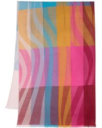 Paul Smith - Swirl Stripe Colour-Block Scarf - Lyst