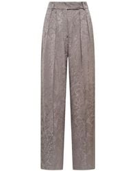 Maliparmi - Pantalon Droit À Motif Damassé En Jacquard - Lyst