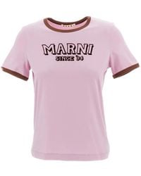 Marni - Cotton Knit T-Shirt - Lyst