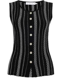 Proenza Schouler - Alyna Textured Knit Button Vest - Lyst