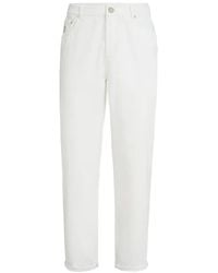 Brunello Cucinelli - Garment-Dyed Five-Pocket Trousers - Lyst