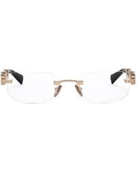 Balmain - Rahmenlose Brille Mit Geometrischen Gläsern - Lyst
